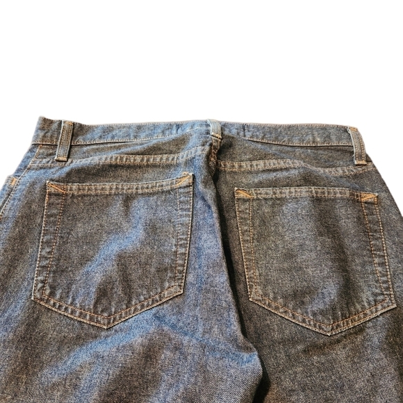 GAP side-slit capri  blue Mid-rise wide leg denim capri pants - Picture 9 of 10